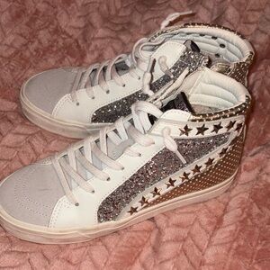 Vintage Havana Glitter Star High-Top Sneakers